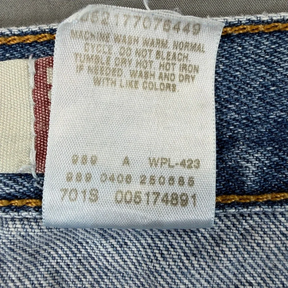 Levi's 517 Jeans Mens 36x34 Blue Denim Bootcut Vintage Y2K Made Mexico Red Tab